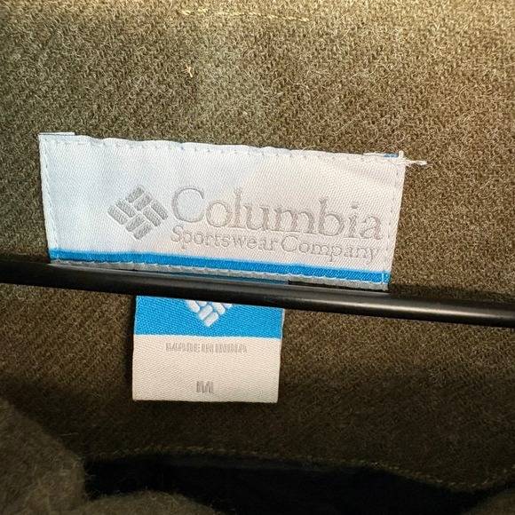 Columbia Wool Blend Jacket Womens Size Medium Green Mid-Weight Lined - Picture 5 of 8